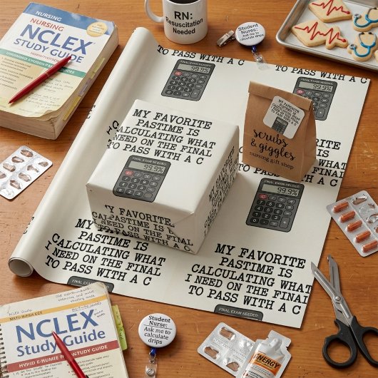Grappige student eindexamen rekenmachine citaat  cadeaupapier