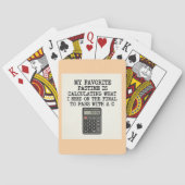 Grappige student eindexamen rekenmachine citaat pokerkaarten (Achterkant)