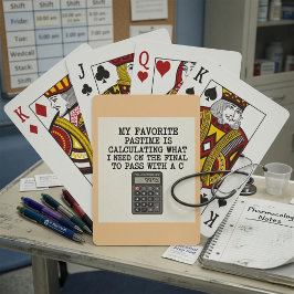 Grappige student eindexamen rekenmachine citaat pokerkaarten