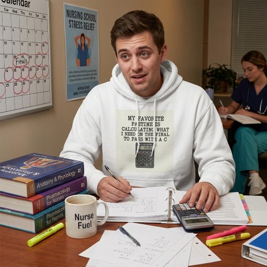 Grappige Student Eindtoets Rekenmachine Citaat  Hoodie