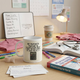 Grappige Student Eindtoets Rekenmachine Citaat Koffiemok
