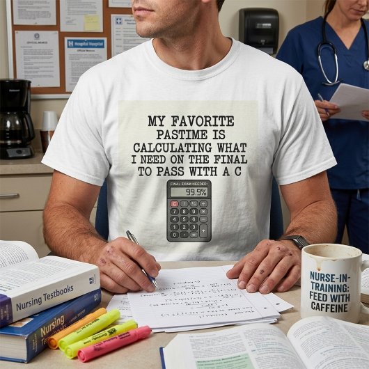 Grappige Student Eindtoets Rekenmachine Citaat  T-shirt