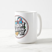 Grappige Student Survival Kit Terug naar School Sh Koffiemok (Voorkant rechts)