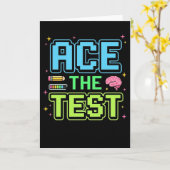 Grappige Student Test Ace De Test Level Up Test Da Kaart (Gele Bloem)