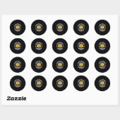 Grappige studenten Bus-chauffeur School Bus chauff Ronde Sticker (Vel)
