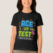 Grappige Studententest Ace De Test Level Up Test D Tri-Blend Shirt (Voorkant)
