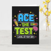 Grappige Studententest Ace De Test Level Up Testda Kaart (Gele Bloem)