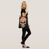 Grappige Stuur Hulp Of Snacks Retro Schedel Tote Bag (Op model)