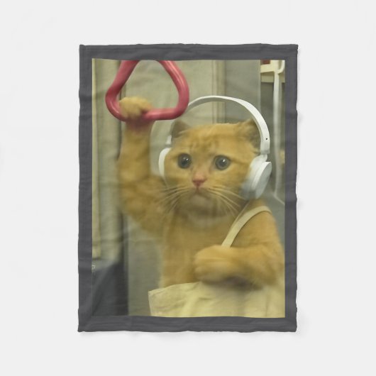 Grappige Subway Kat Meme Stud Brainrot Katten Humo Fleece Deken (Voorkant)