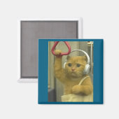 Grappige Subway Kat Meme Stud Brainrot Katten Humo Magneet (Voorkant / Achterkant)