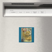 Grappige Subway Kat Meme Stud Brainrot Katten Humo Magneet (Insitu (Vaatwasser))