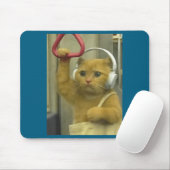 Grappige Subway Kat Meme Stud Brainrot Katten Humo Muismat (Met muis)