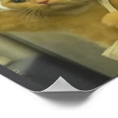 Grappige Subway Kat Meme Stud Brainrot Katten Humo Poster (Hoek)