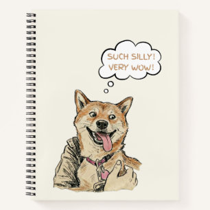 Grappige "Such Silly Very Wow" Shiba Inu Doge Meme Notitieboek
