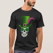 Grappige Sugar Skull Saint Patricks Dag van de Dod T-shirt (Voorkant)