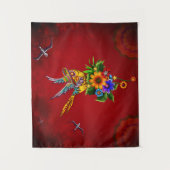 Grappige suiker schedel vogel wandkleed (Voorkant)