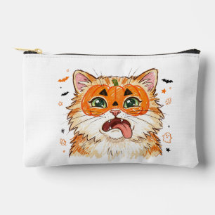 Grappige sullige Halloween kat met pompoen gezicht Etui