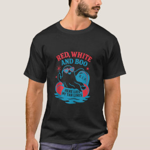Grappige Summerween Red White en Boo 4 juli Mat T-shirt