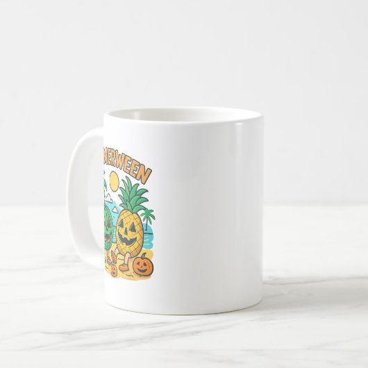 Grappige Summerween Schattigee watermeloen en anan Koffiemok (Voorkant links)