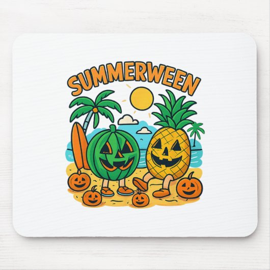 Grappige Summerween Schattigee watermeloen en anan Muismat (Voorkant)