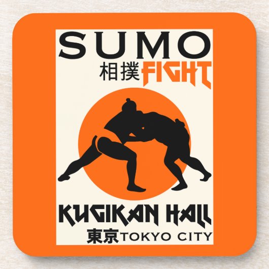 Grappige Sumo Wrestler Bier Onderzetter (Voorkant)
