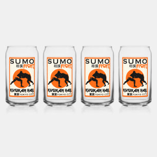 Grappige Sumo Wrestler Blikvorm Glas