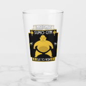 Grappige Sumo Wrestler Glas (Achterkant)