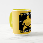 Grappige Sumo Wrestler Mok (Voorkant links)