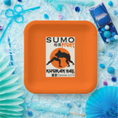 Grappige Sumo Wrestler Papieren Bordje (Feest)