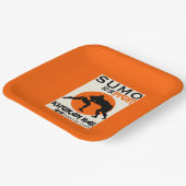 Grappige Sumo Wrestler Papieren Bordje (Gebogen)