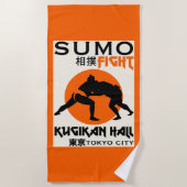 Grappige Sumo Wrestler Strandlaken (Voorkant)