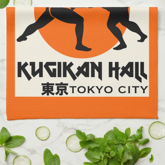 Grappige Sumo Wrestler Theedoek (Gevouwen)