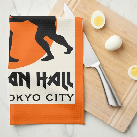 Grappige Sumo Wrestler Theedoek (Quarter Fold)