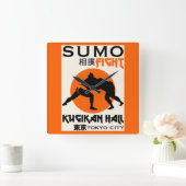 Grappige Sumo Wrestler Vierkante Klok (Huis)