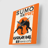 Grappige Sumo Wrestler Vierkante Klok (Hoek)