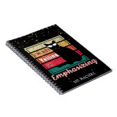 Grappige Sunset Grid Cat Lover leraar Notitieboek (Rechterzijde)