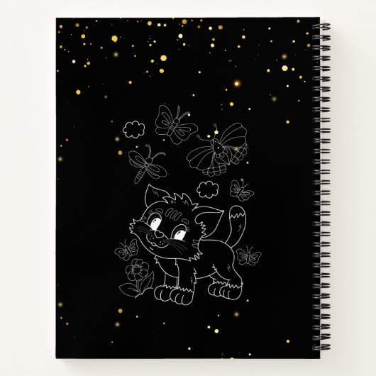 Grappige Sunset Grid Cat Lover leraar Notitieboek (Achterkant)