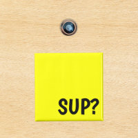 Grappige Sup Welkom Cruise Deur Marker Fluorescent