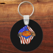 Grappige super milieubescherming specialist hij sleutelhanger (Voorkant)