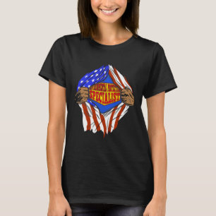 Grappige super milieubescherming specialist hij t-shirt