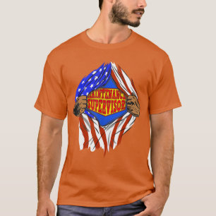 Grappige Super Onderhouds Supervisor Held Baan T-shirt