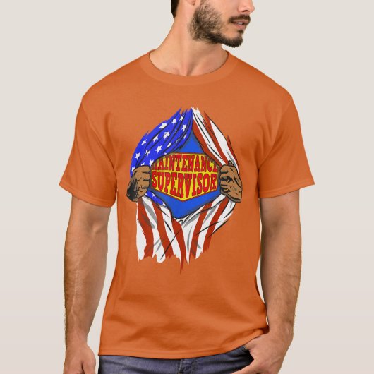 Grappige Super Onderhouds Supervisor Held Baan T-shirt (Voorkant)