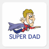 Grappige Super Pap Vierkante Sticker (Voorkant)