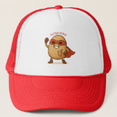 Grappige Superheld Aardappel Cartoon Schuim Trucke Trucker Pet (Voorkant)