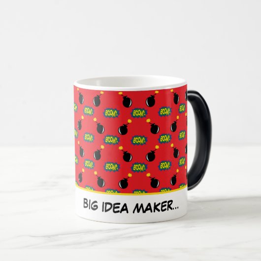 Grappige superheld BIG IDEA MAKER... Boem! plezier Magische Mok (Voorkant rechts)