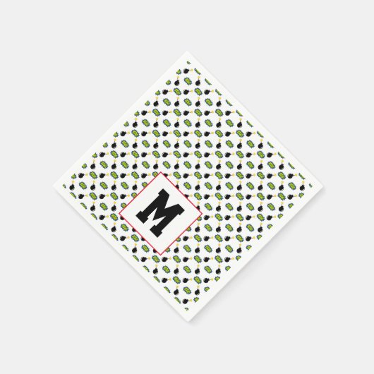 Grappige superheld Boom Bomb Smart INITIAAL Servet (Hoek)