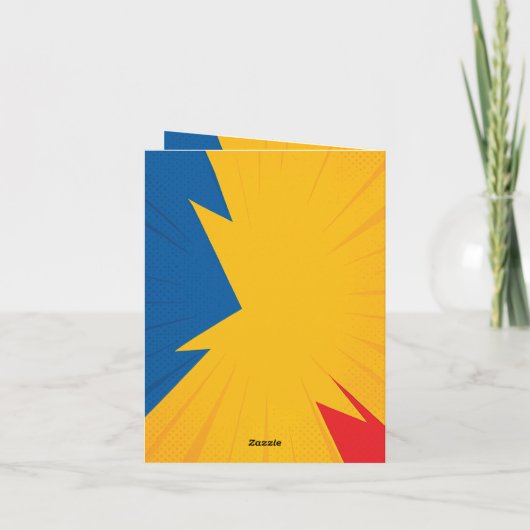 Grappige Superheld Dad Comic Vaderdag Kaart (Achterkant)