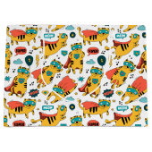 Grappige superheld kat groot cadeauzakje (Voorkant)