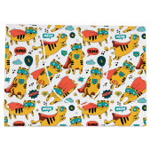 Grappige superheld kat groot cadeauzakje (Achterkant)