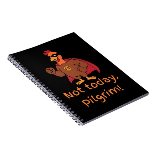 Grappige superheld Turkije niet vandaag Pelgrim Notitieboek (Rechterzijde)